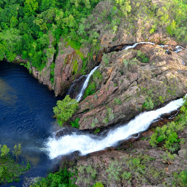 Waterfall in Litchfield National Park, a 20-minute helicopter tour from Darwin